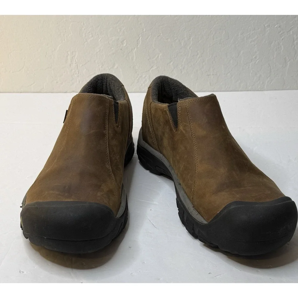 Keen Thermal Waterproof Slip On Insulated Shoes Mens Sz 13 Brown Leather Work